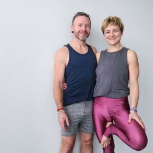 Ashtanga for Beginners David and Jelena Standing In The Yoga Studio